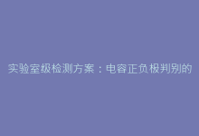 实验室级检测方案:电容正负极判别的专业仪器操作指南-电子元器件网