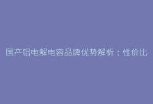 国产铝电解电容品牌优势解析:性价比与可靠性指南-电子元器件网