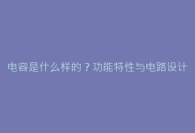 电容是什么样的?功能特性与电路设计实战解析-电子元器件网