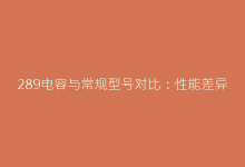 289电容与常规型号对比:性能差异与替换方案-电子元器件网