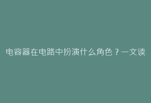 电容器在电路中扮演什么角色?一文读懂核心功能与选型要点-电子元器件网