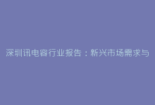 深圳讯电容行业报告:新兴市场需求与未来技术发展前瞻-电子元器件网